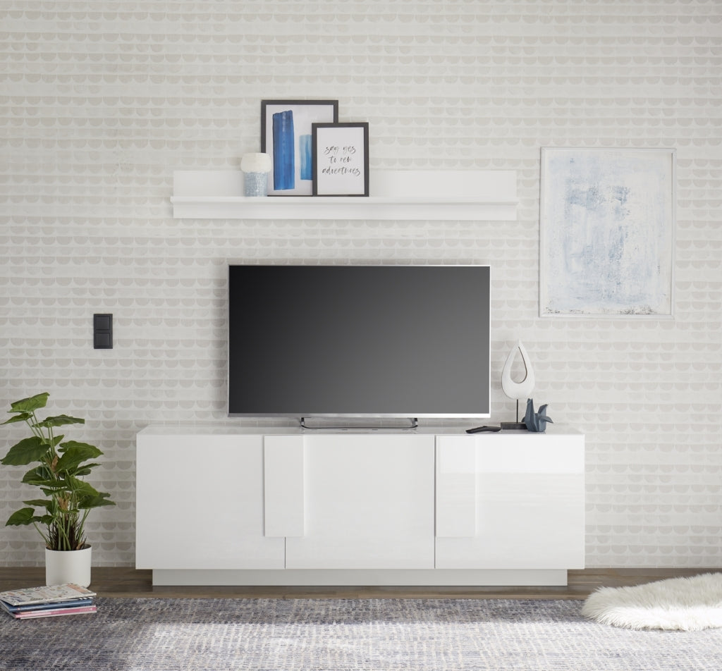 Porta TV LOMPAT bianco 180cm 3 ante