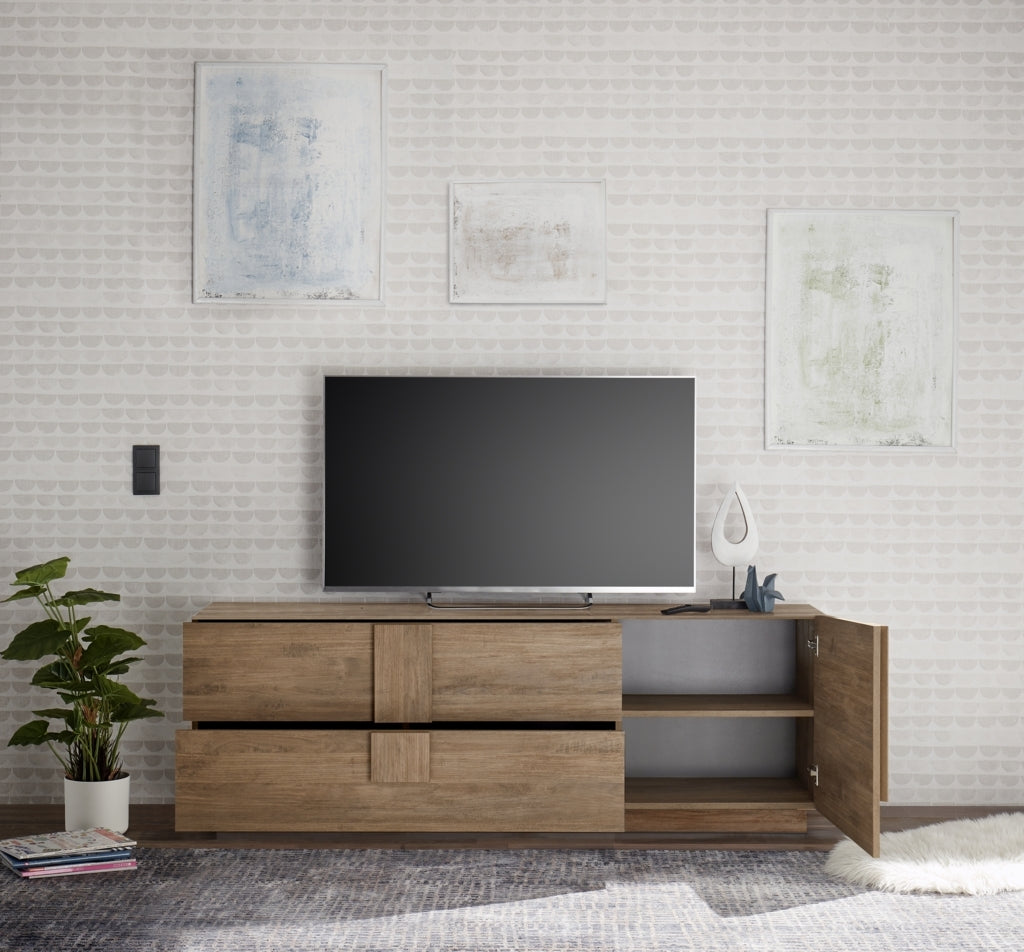 LOMPAT TV stand honey oak 180cm 1 door