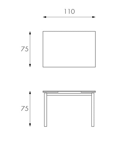 MARTIN cappuccino extendable table