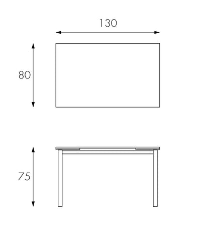 White ISAK extendable table