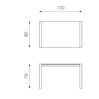 TIWA extendable table white