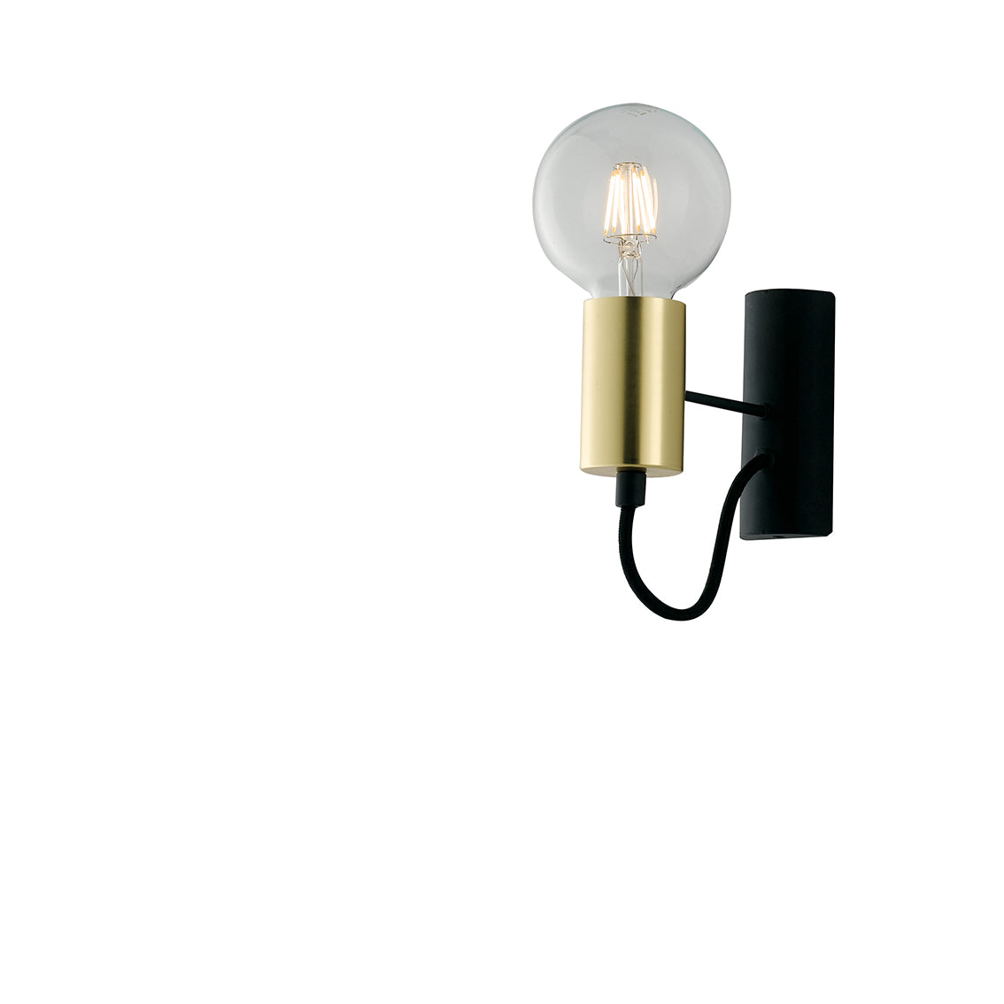 OXFORD black/gold wall light