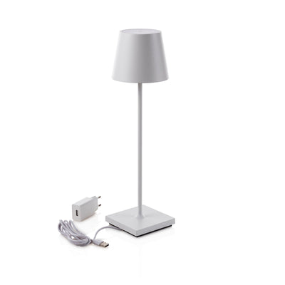 KIMA white rechargeable table lamp