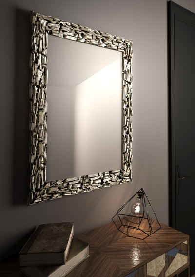 LINZ silver wall mirror