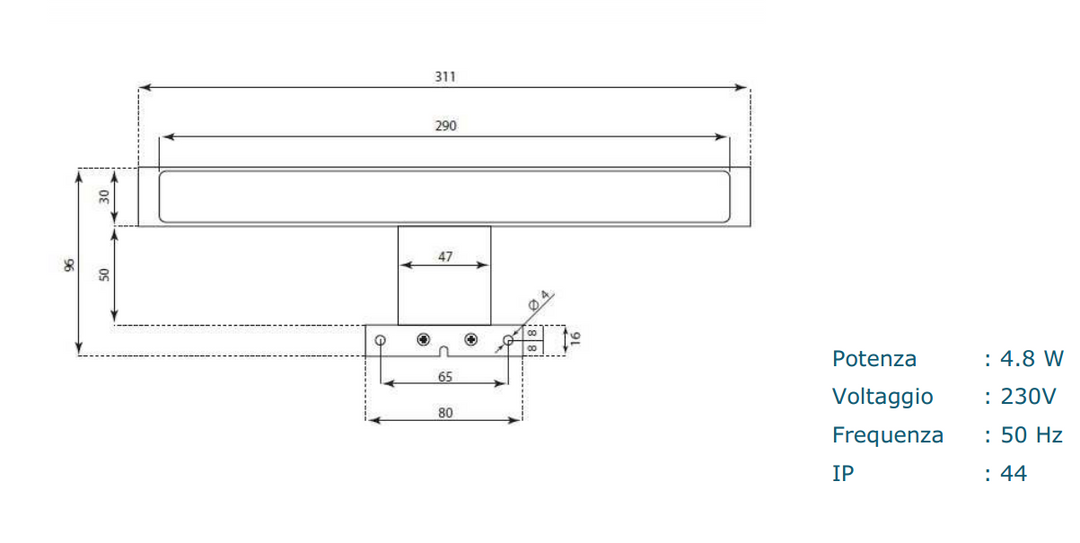 Composizione 6 pezzi PERTH ossido 142 cm