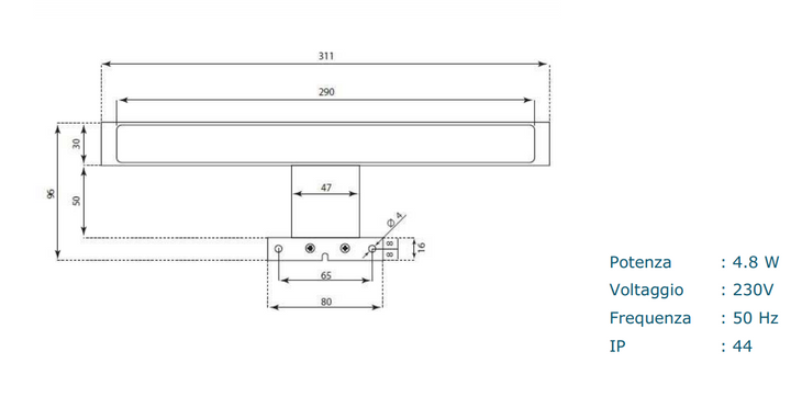 Composizione 6 pezzi PERTH ossido 142 cm