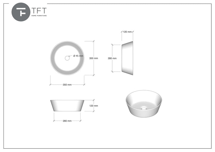 Double sink composition 6 pieces PERTH oxide