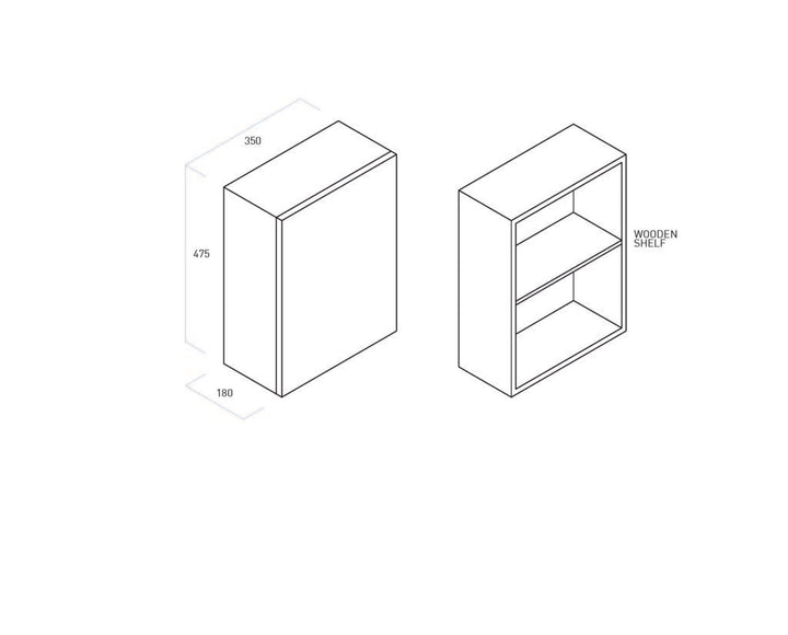 White PERTH wall unit