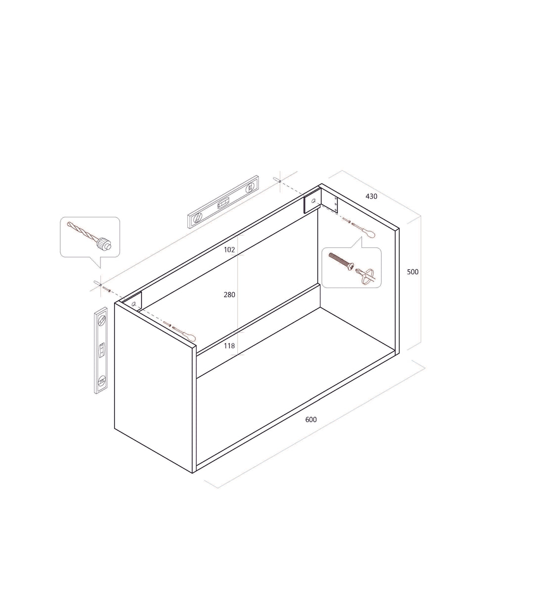 Composizione 4 pezzi MALMO rovere alaska