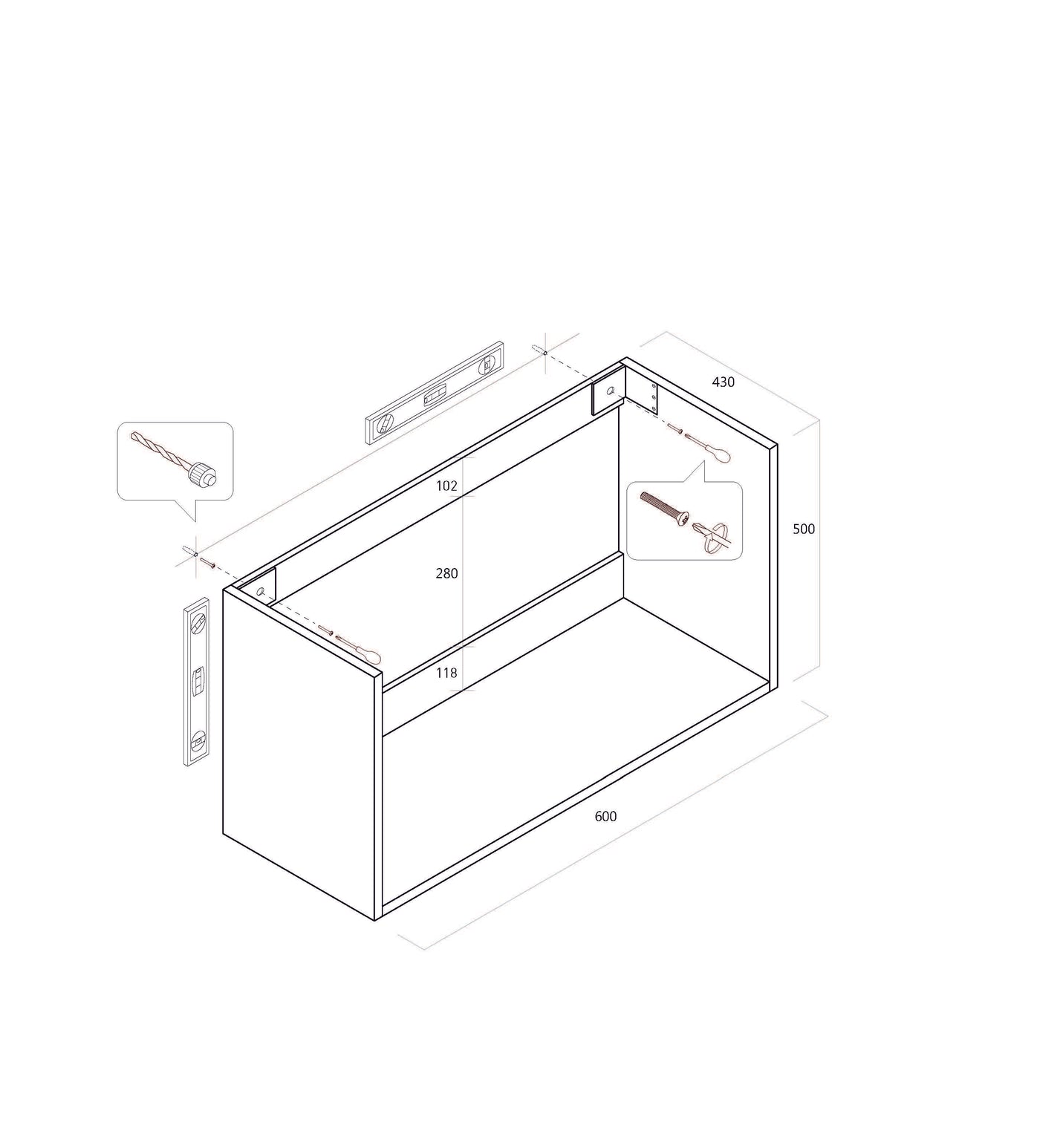 Composizione 6 pezzi MALMO rovere alaska