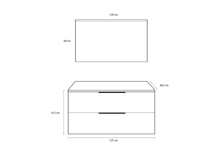 3-piece composition MALMO glossy white 120 cm