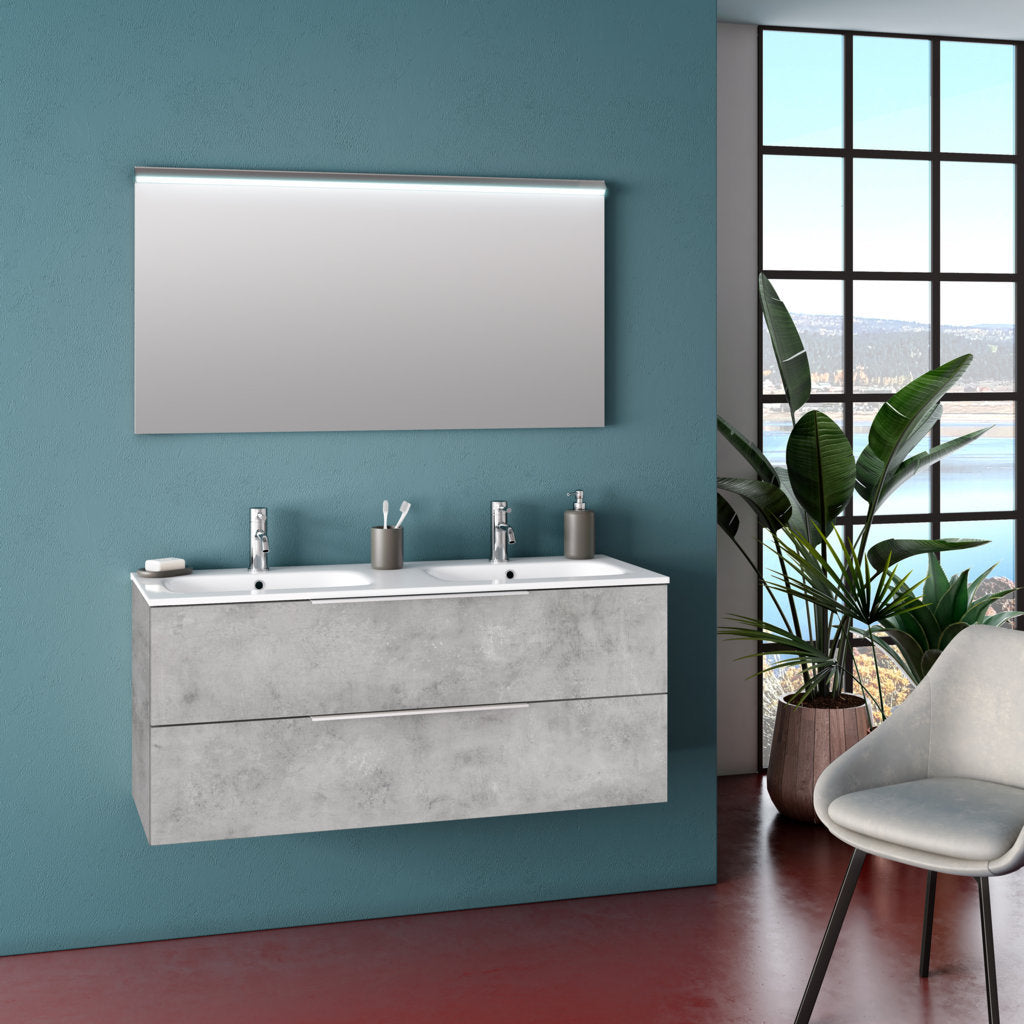 Double bathtub composition 3 pieces MALMO concrete