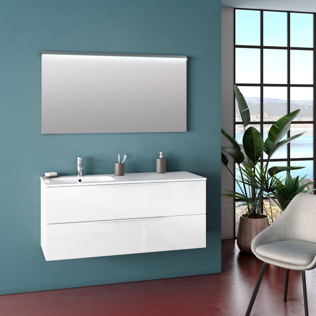 Left bathtub composition 3 pieces MALMO glossy white