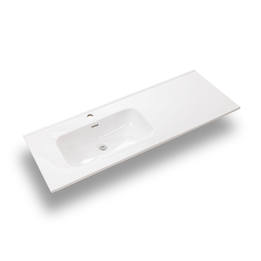 Left bathtub composition 3 pieces MALMO glossy white