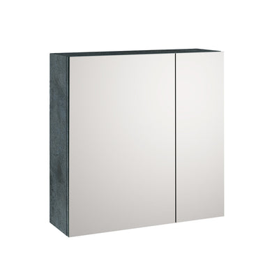 Stone blue OSLO-S 2-door cabinet mirror