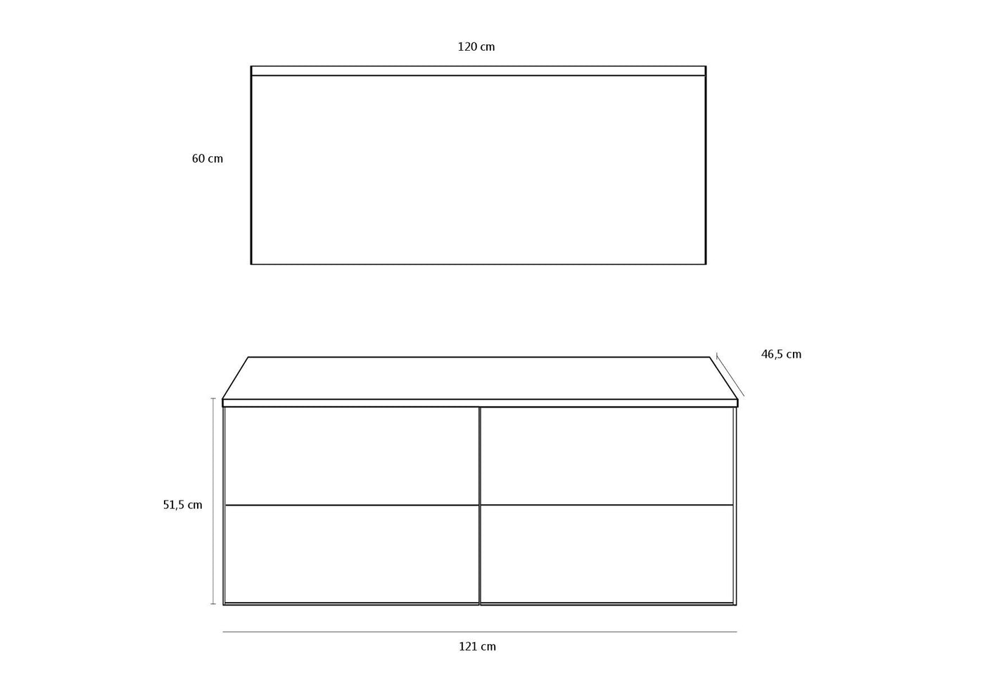 Stone blue AGO 4-piece double bathtub composition