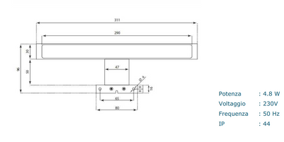 Composizione 4 pezzi AGO avana 60cm