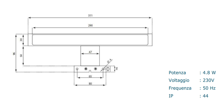 Composizione 7 pezzi YOKA rovere miele/bianco