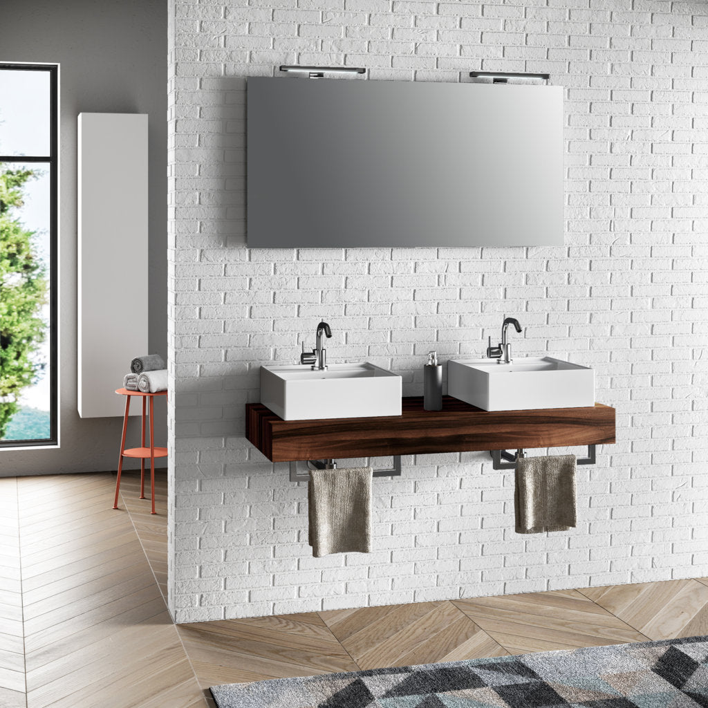 Double sink composition 7 pieces YOKA walnut