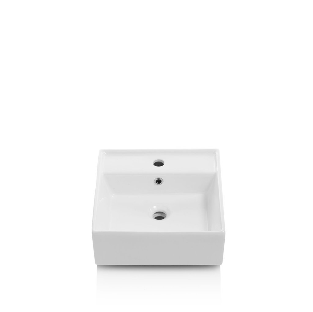 YOKA white 7-piece double washbasin composition