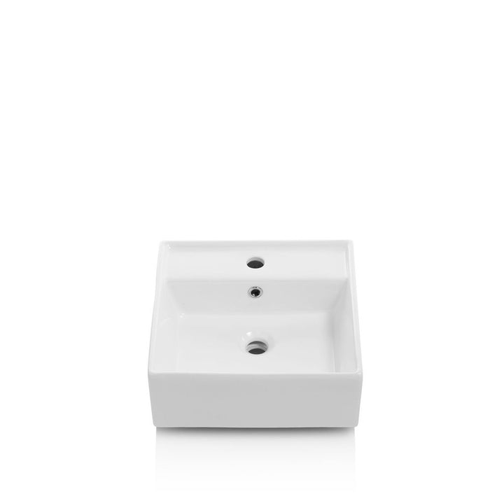 YOKA white 7-piece double washbasin composition