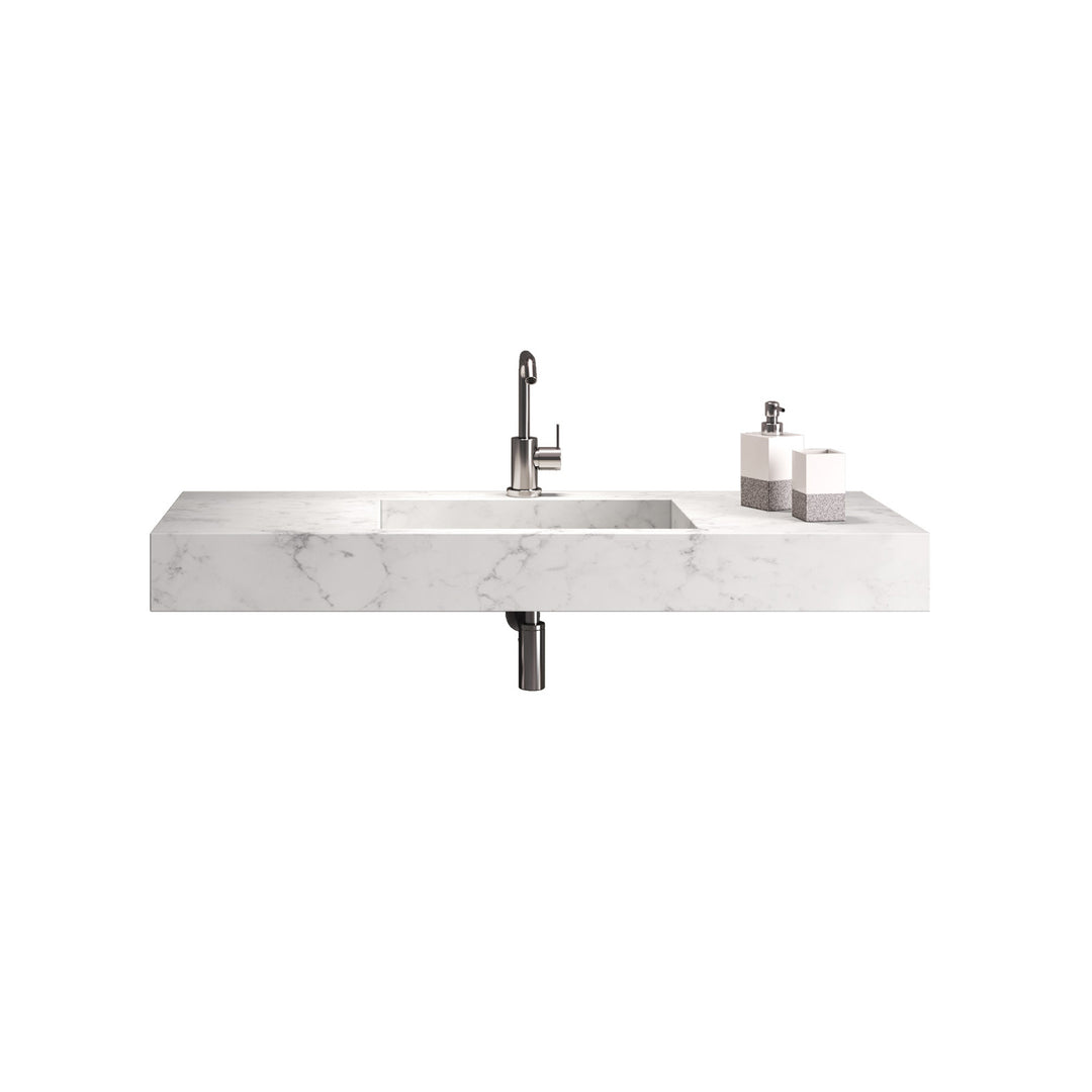 Integrated bathtub top 90 YOKA carrara